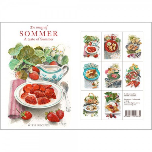 Postkartenset "So schmeckt der Sommer" - 8 Klappkarten inkl. Umschlag