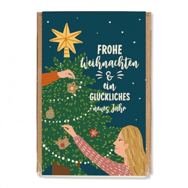 Samenbomben (4 Stk.) - Weihnachtsgeschenkbox Weihnachten und glückliches neues Jahr